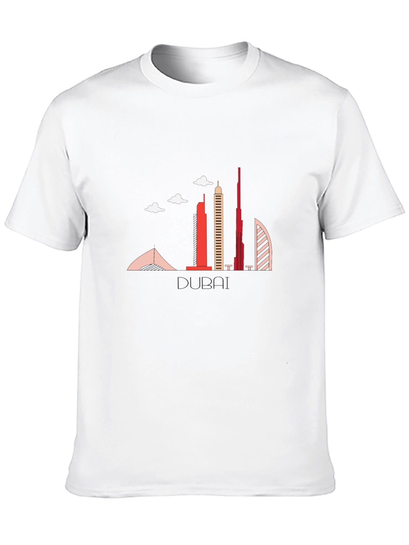 Dubai Skyline Black Graphic T-Shirt