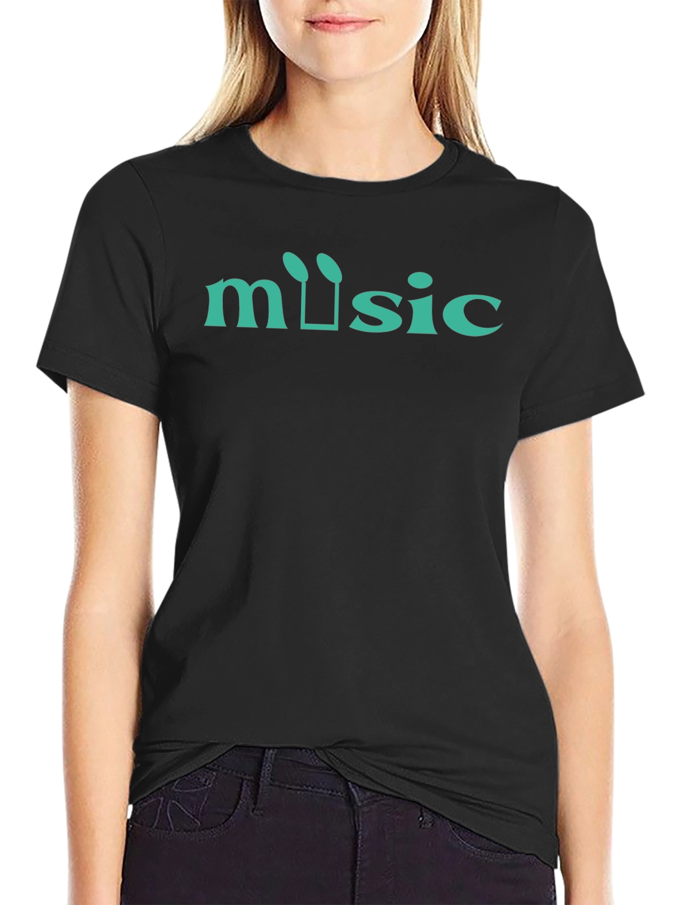 Music T-Shirt Black Cotton Tee