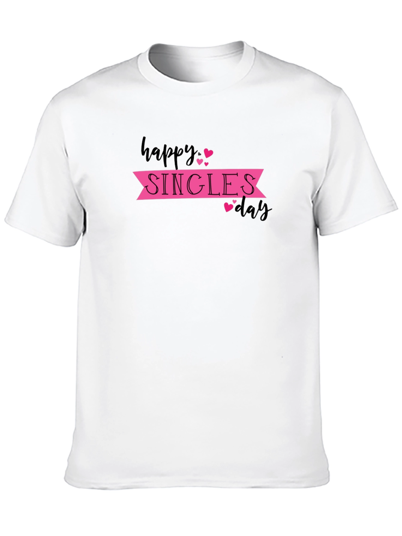 Happy Singles Day T-Shirt - Black Graphic Tee