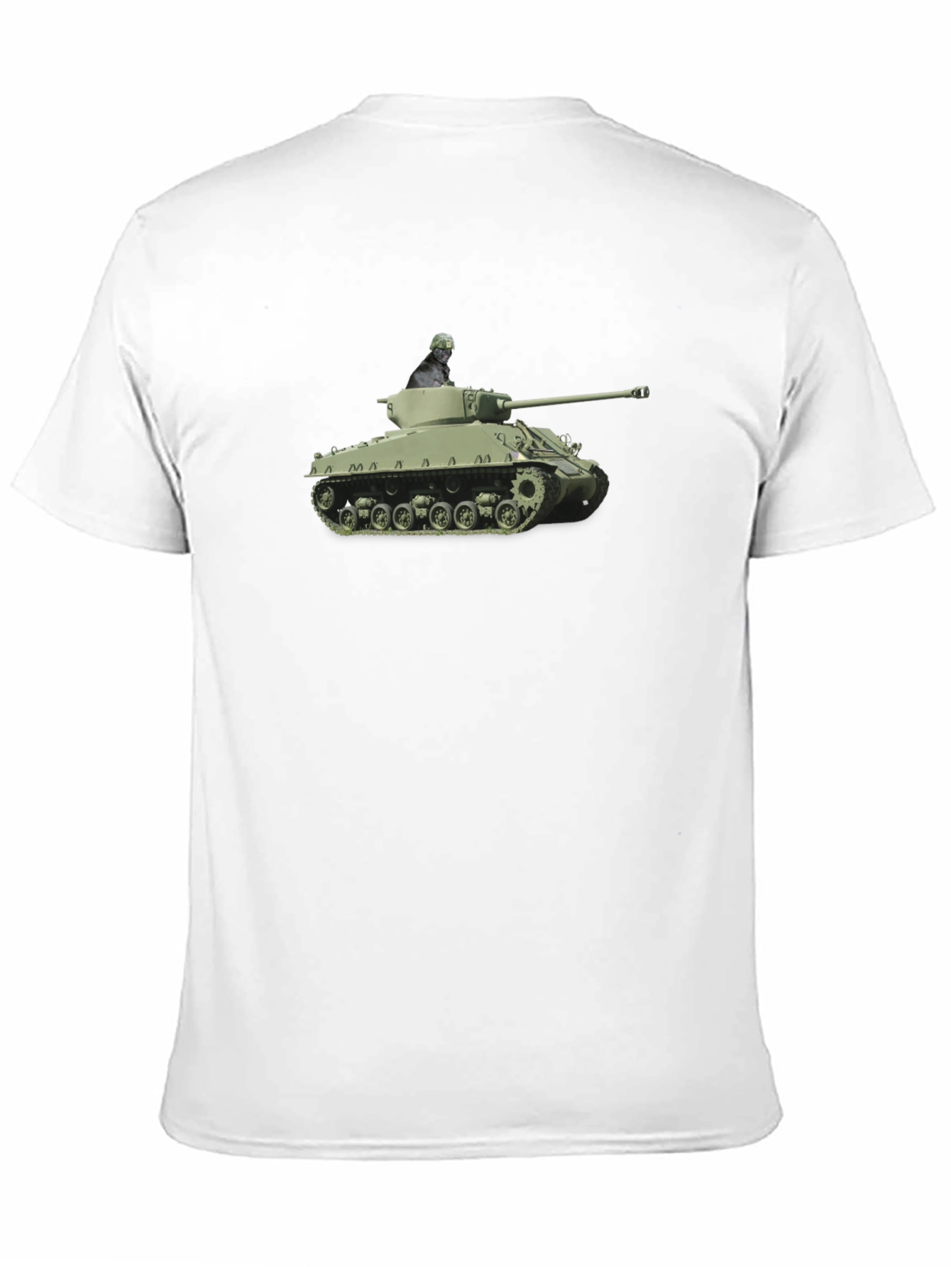 Tank Graphic Tee - Olive Green Military Design