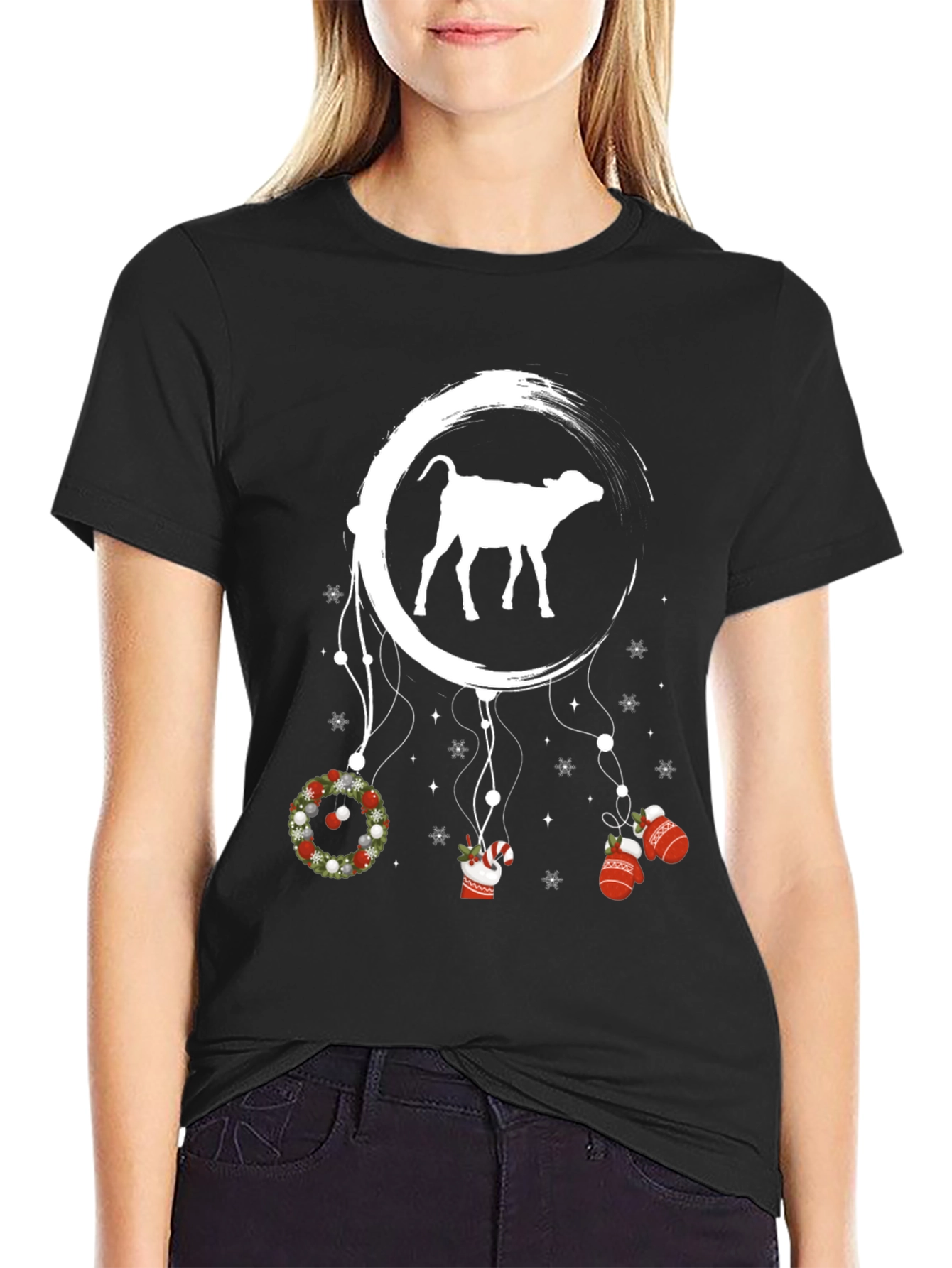 Festive Cow Dreamcatcher T-Shirt