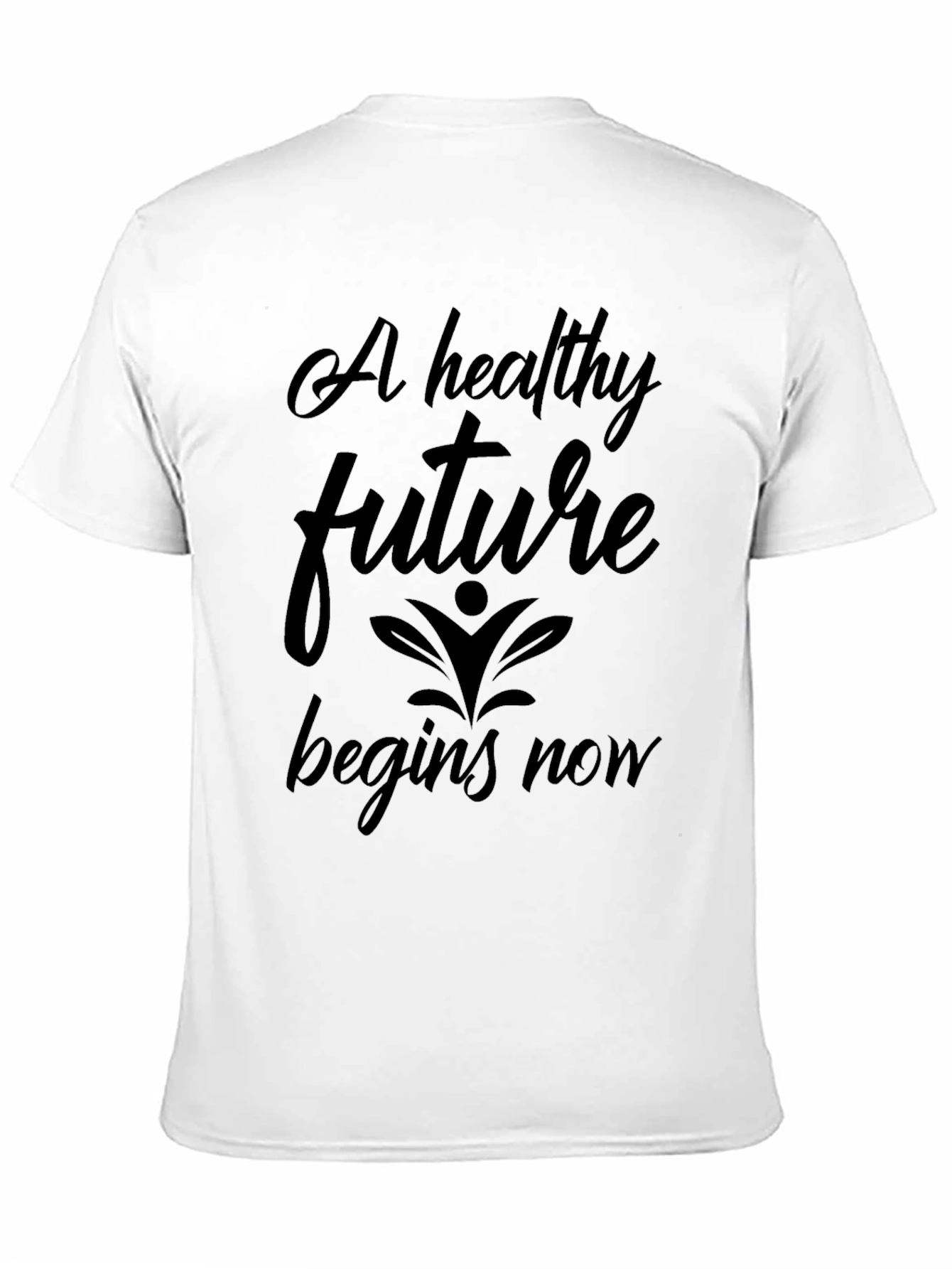 Healthy Future Begins Now Black Graphic Tee