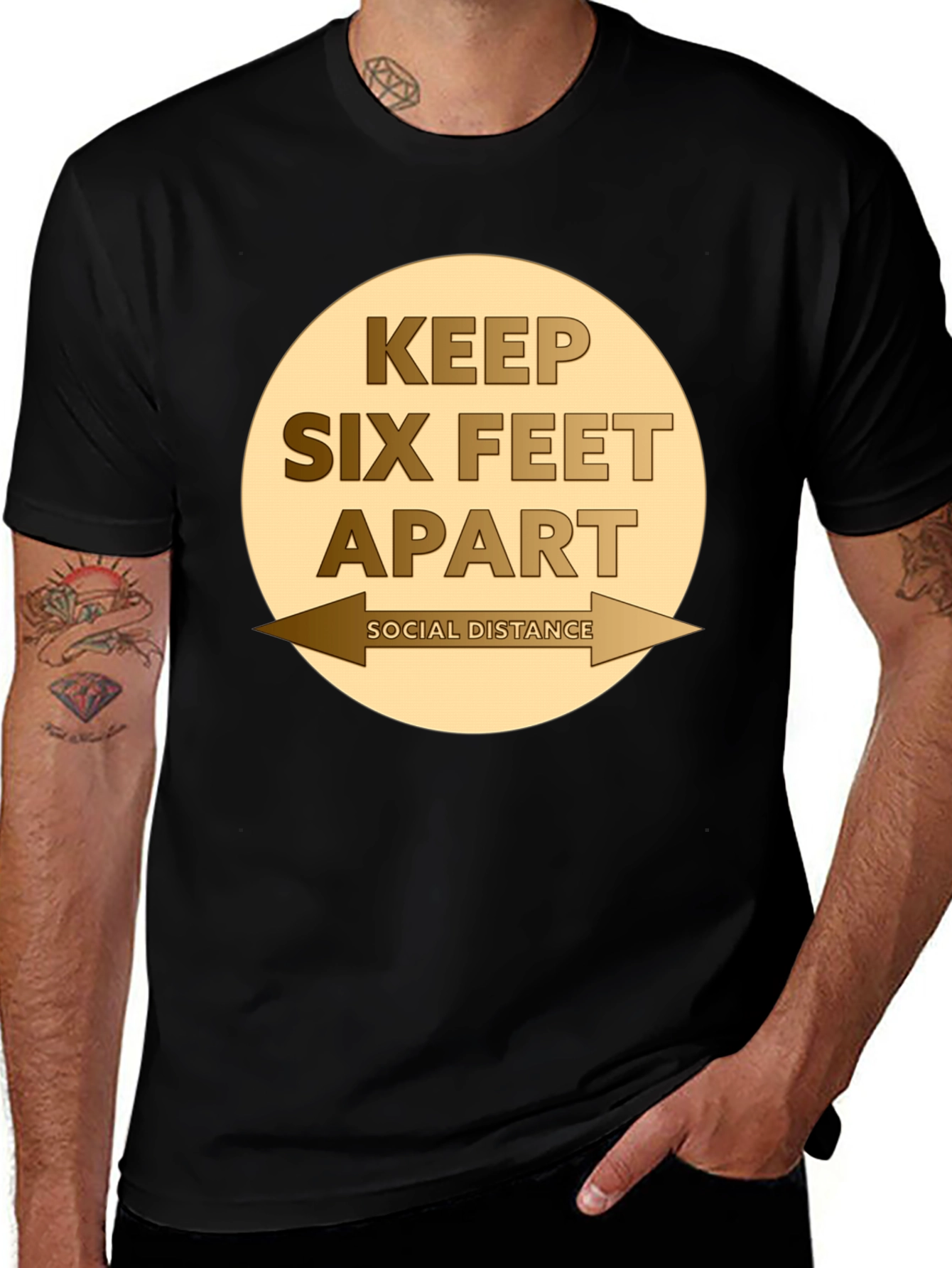 Keep Six Feet Apart Social Distancing T-Shirt