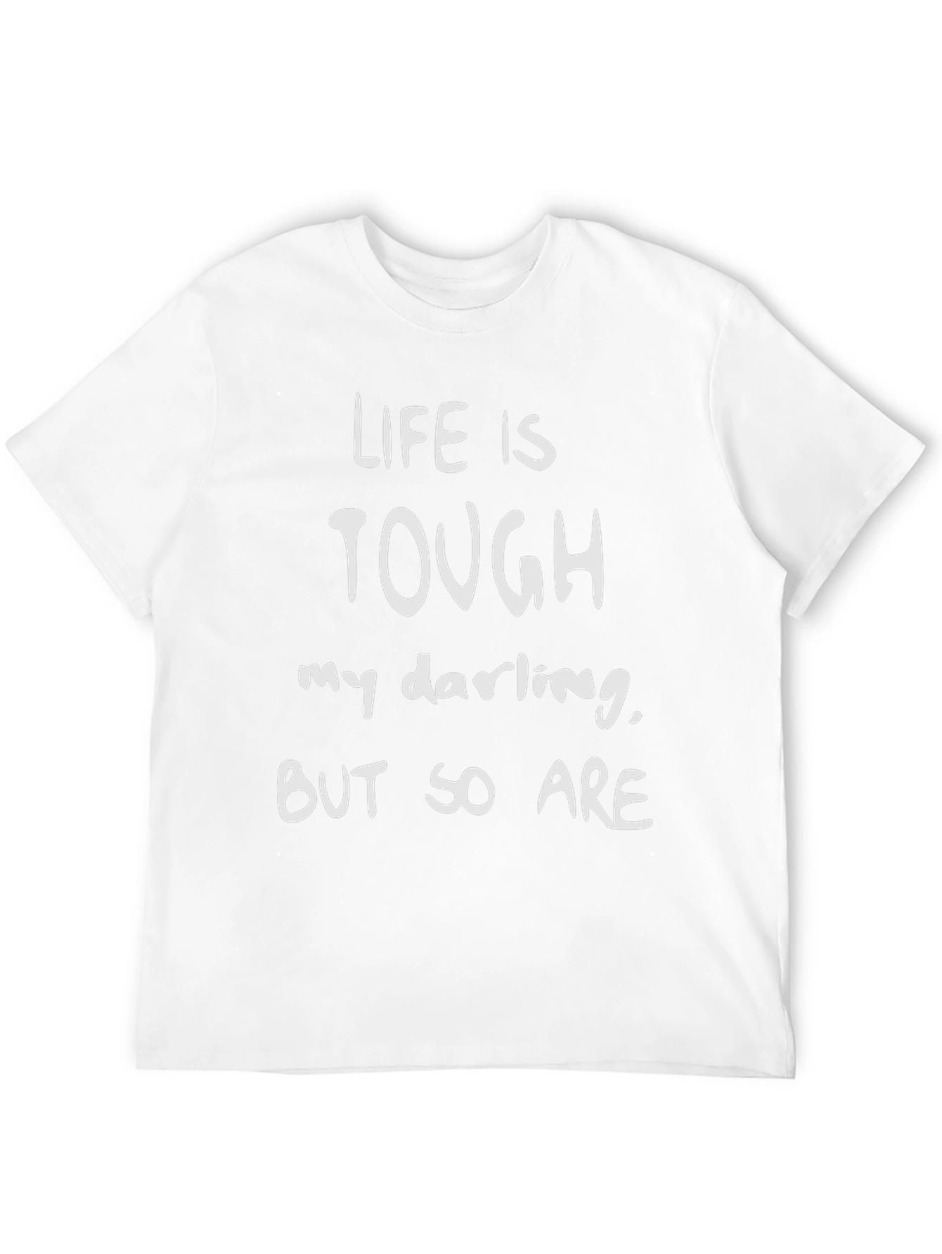 Life is Tough Graphic Tee - Black Cotton Shirt
