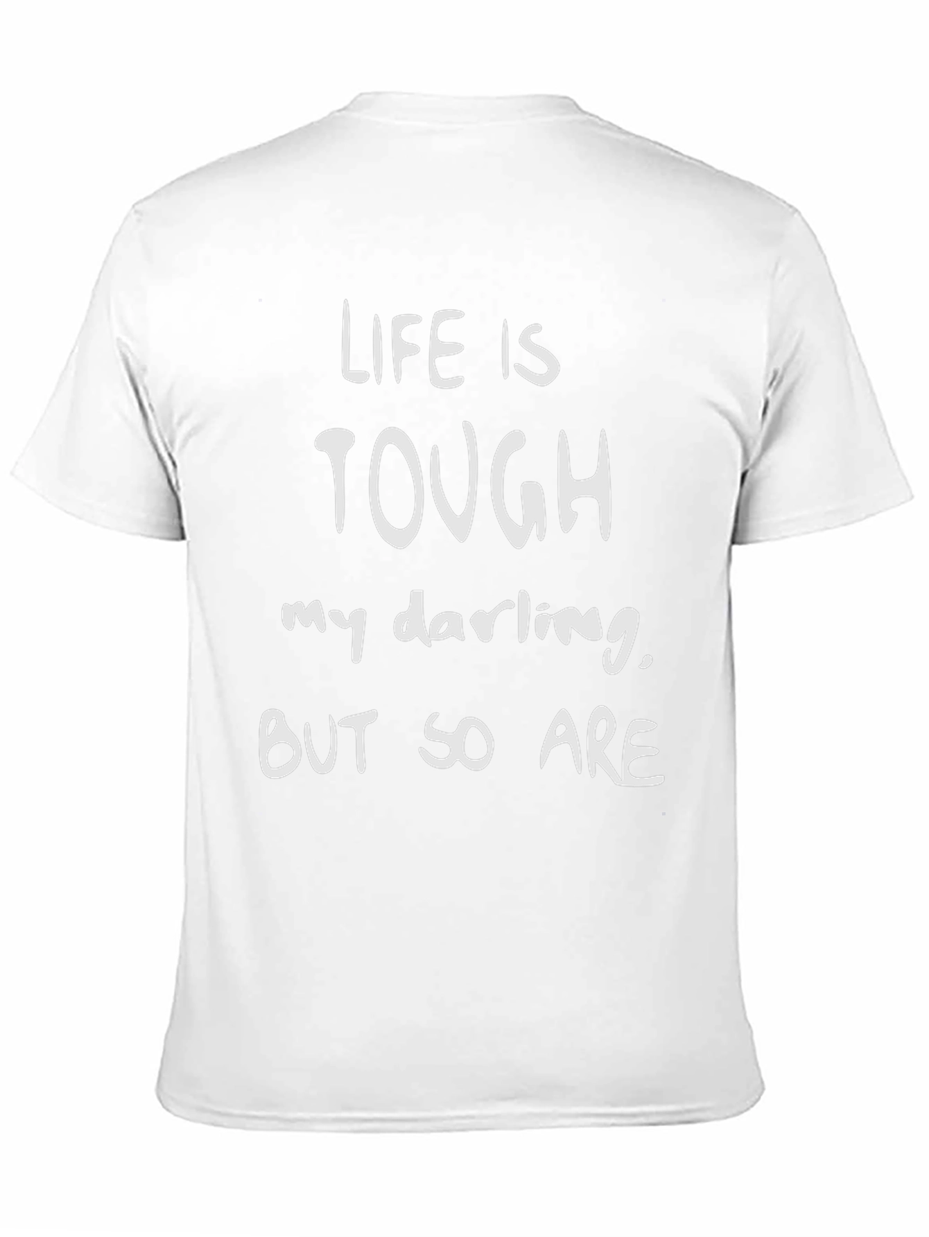 Life is Tough Graphic Tee - Black Cotton Shirt