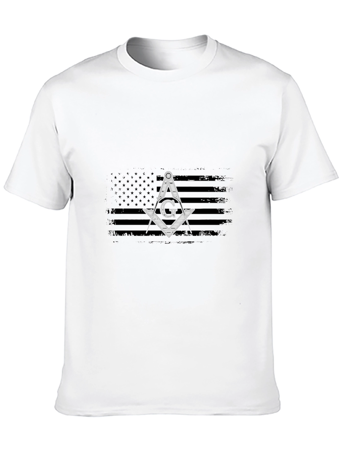Masonic USA Flag Graphic Tee - Black