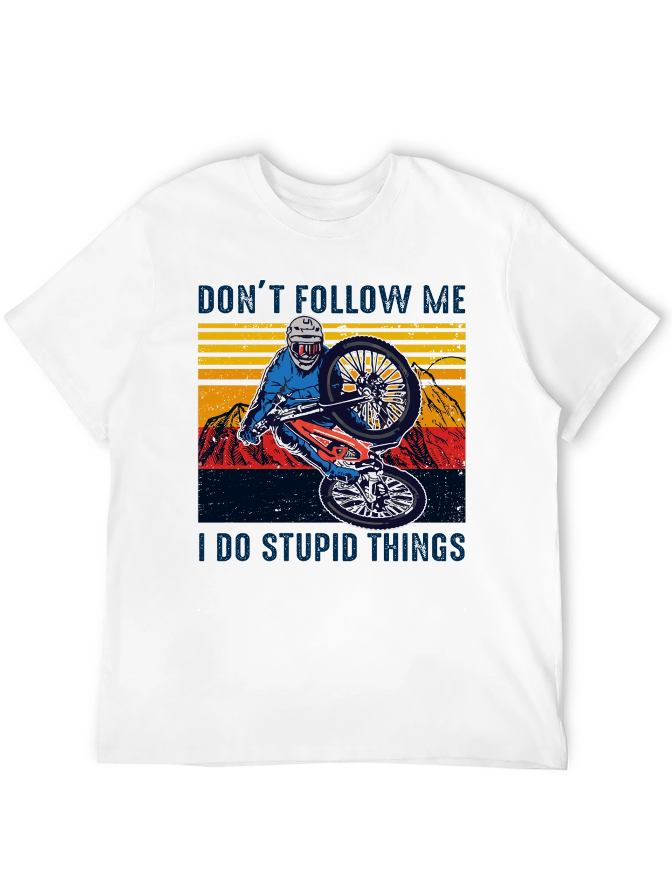 Funny Mountain Bike Graphic Tee - Dont Follow Me