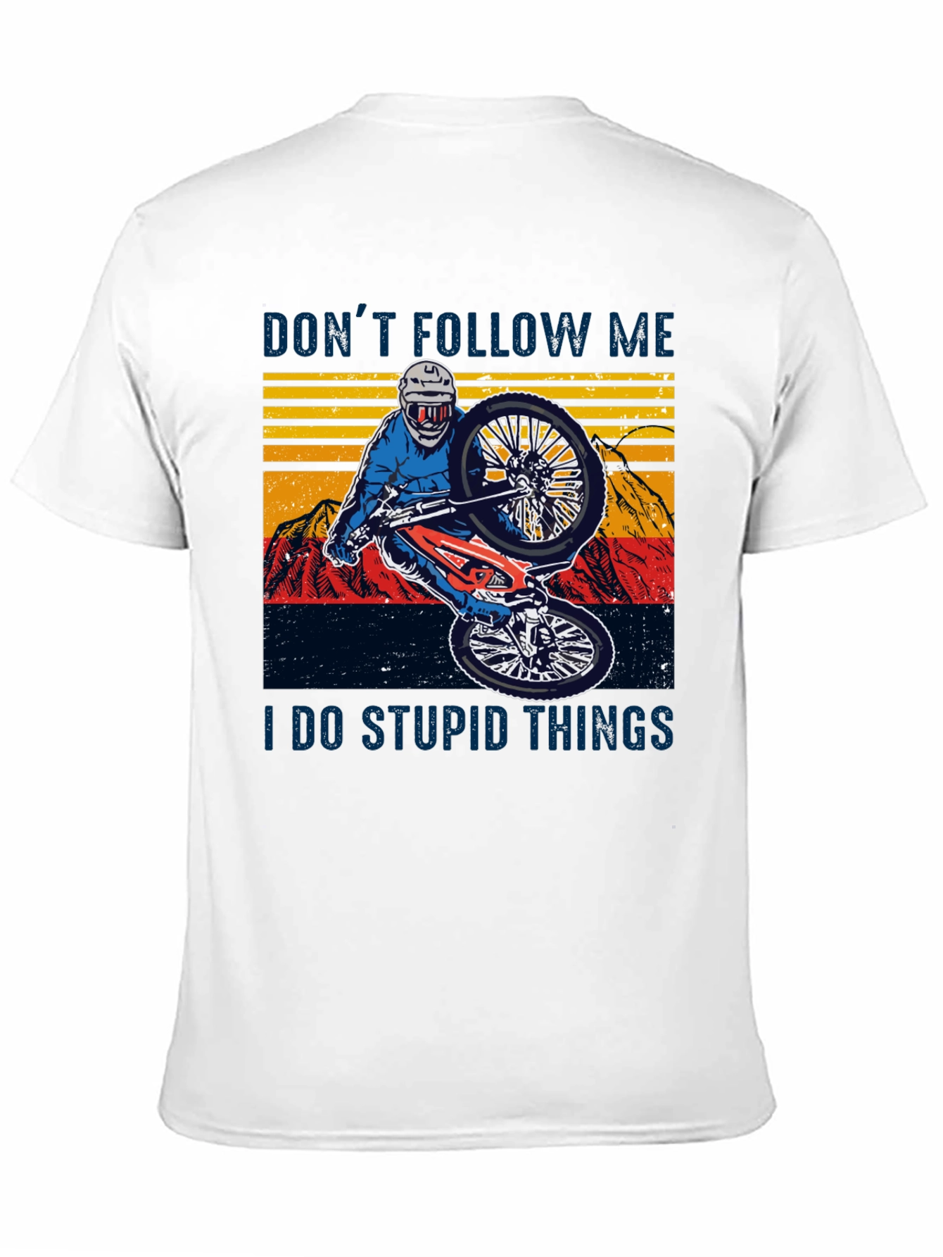 Funny Mountain Bike Graphic Tee - Dont Follow Me