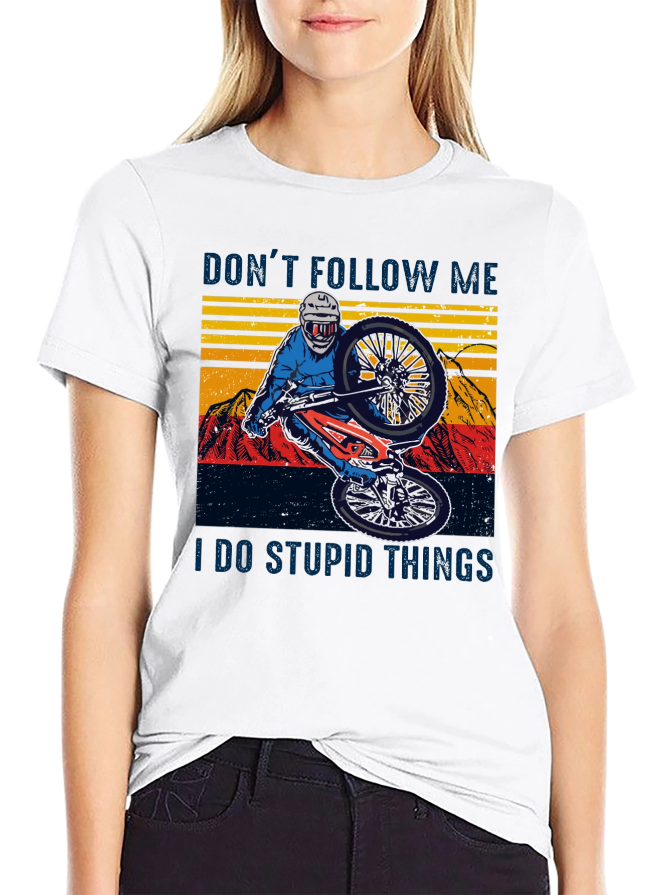 Funny Mountain Bike Graphic Tee - Dont Follow Me