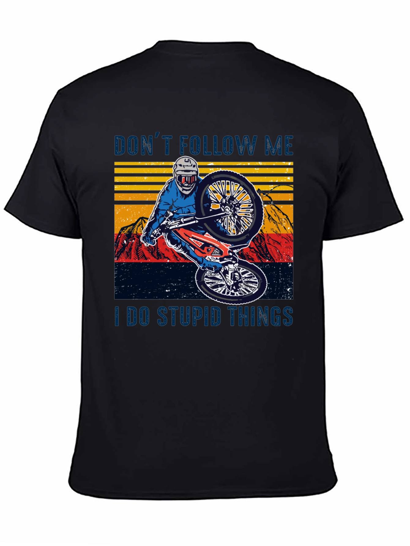 Funny Mountain Bike Graphic Tee - Dont Follow Me