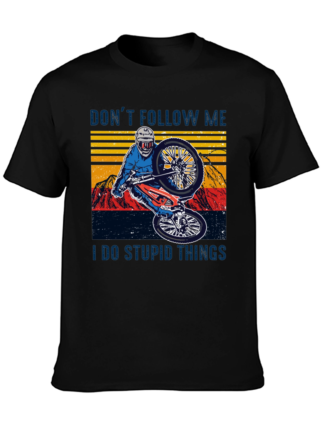 Funny Mountain Bike Graphic Tee - Dont Follow Me