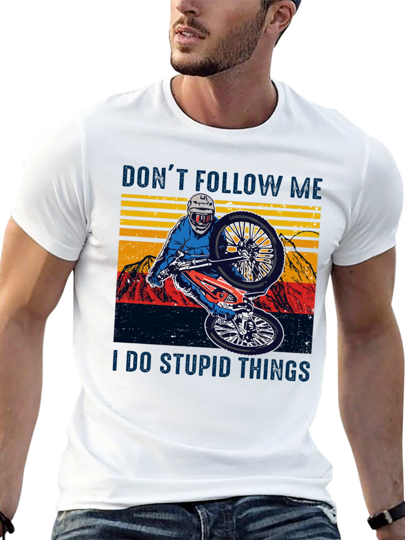 Funny Mountain Bike Graphic Tee - Dont Follow Me
