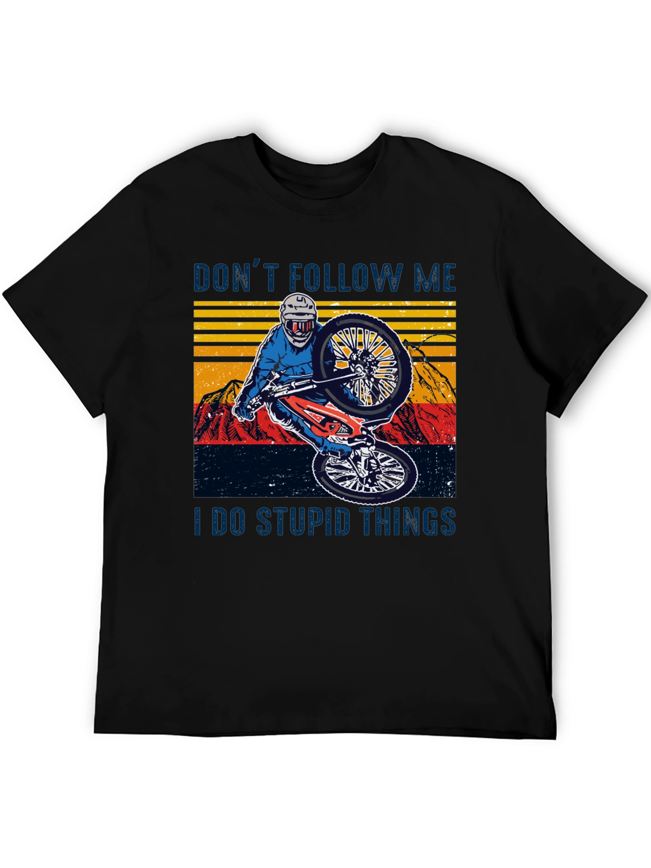 Funny Mountain Bike Graphic Tee - Dont Follow Me