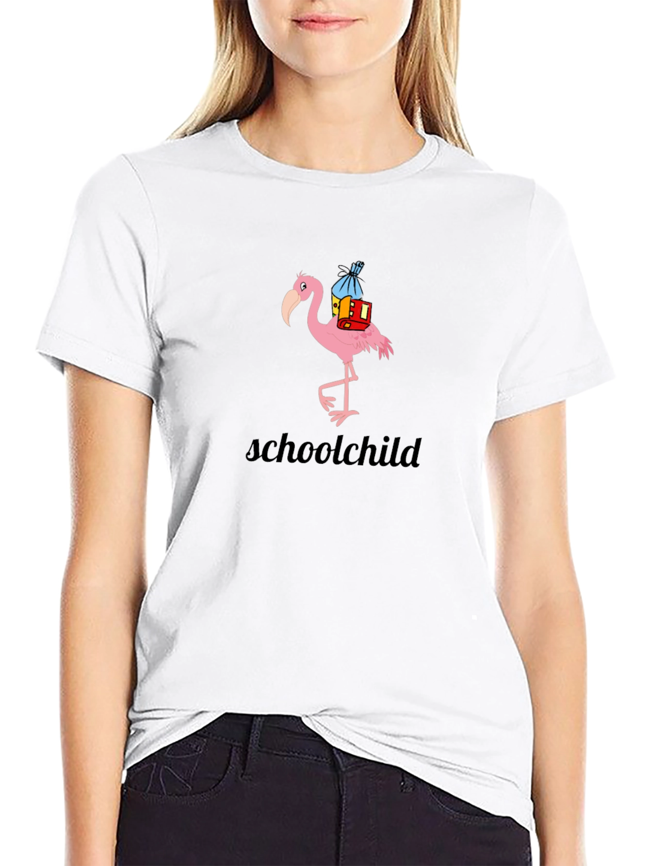 Schoolchild Flamingo Graphic Tee