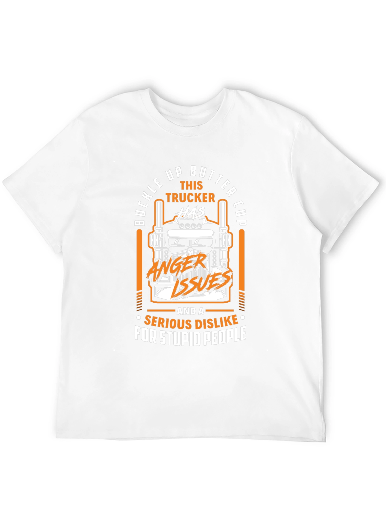 Buckle Up Trucker Humor Graphic T-Shirt