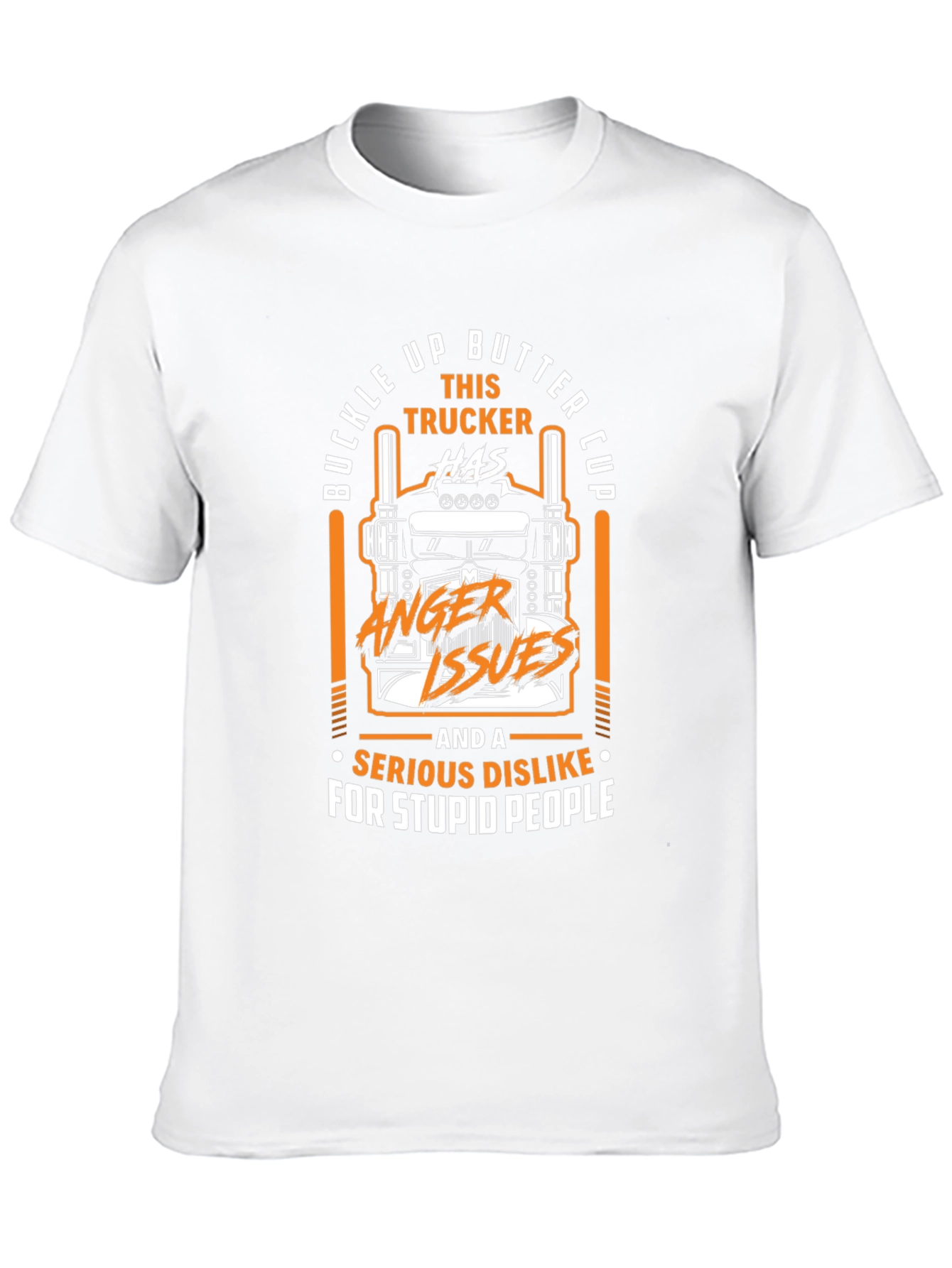 Buckle Up Trucker Humor Graphic T-Shirt