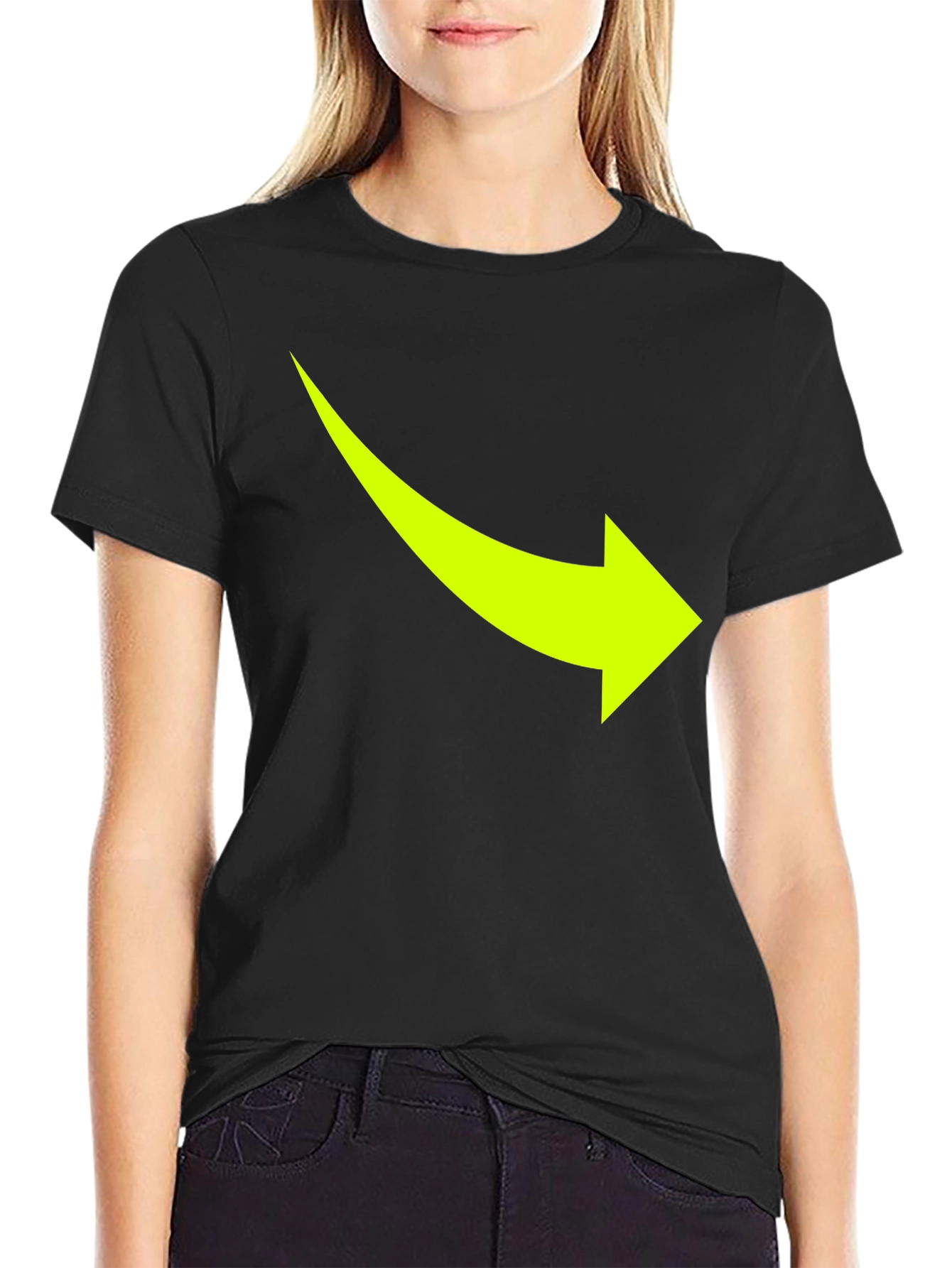 Arrow Graphic Tee - Casual Black T-Shirt