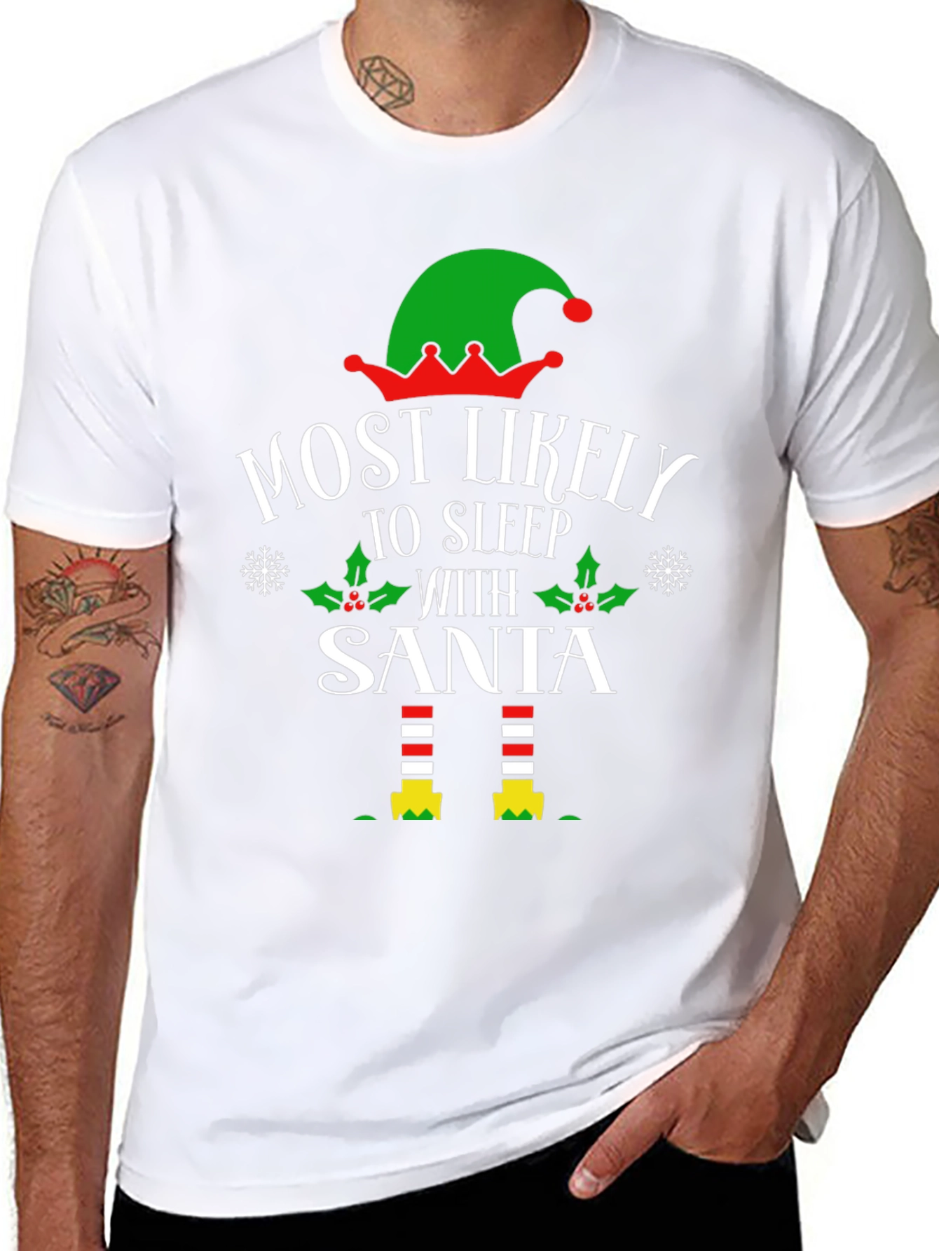 Most Likely to Sleep With Santa Christmas Tee
