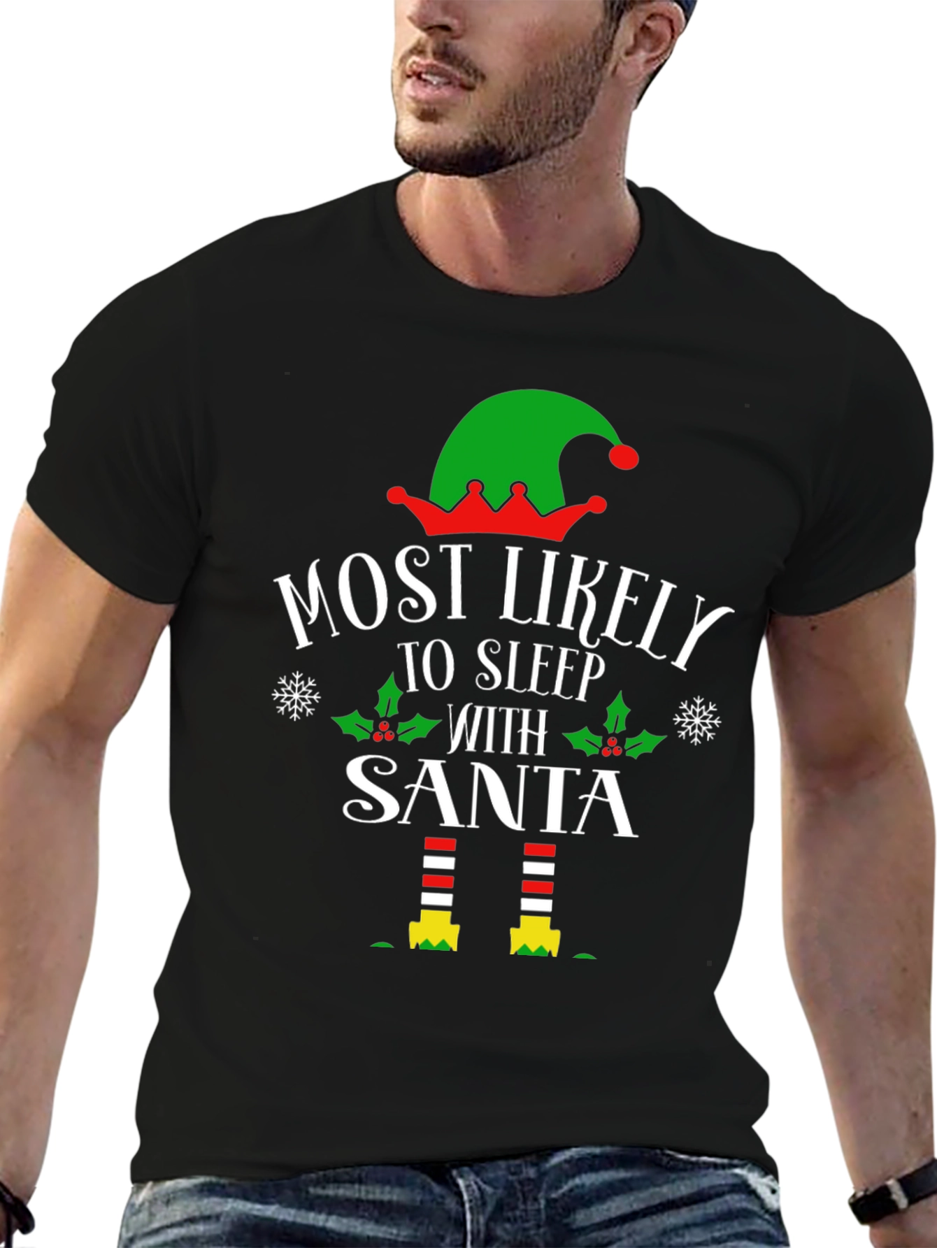 Most Likely to Sleep With Santa Christmas Tee