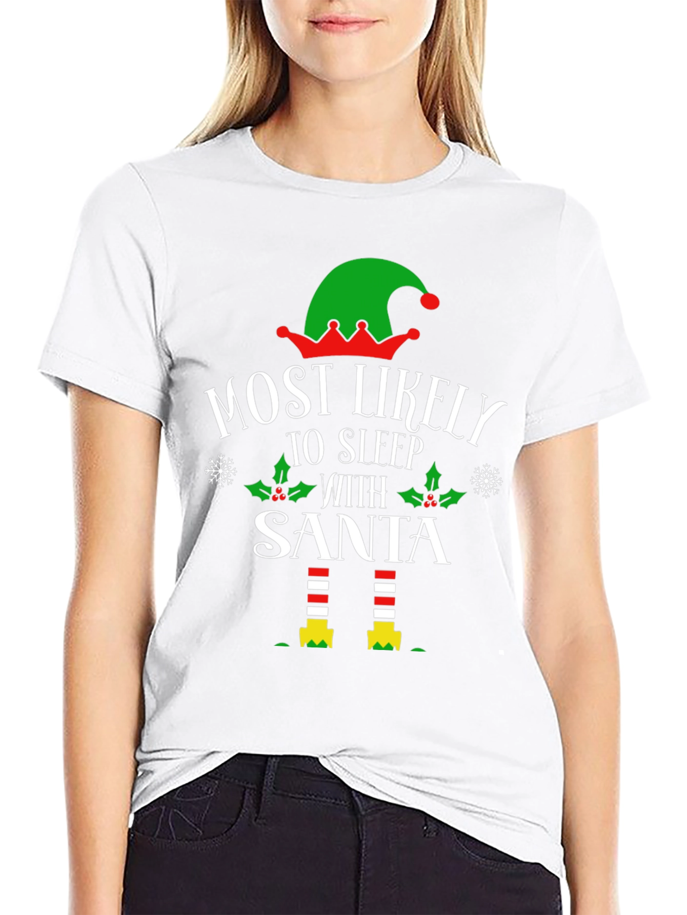 Most Likely to Sleep With Santa Christmas Tee