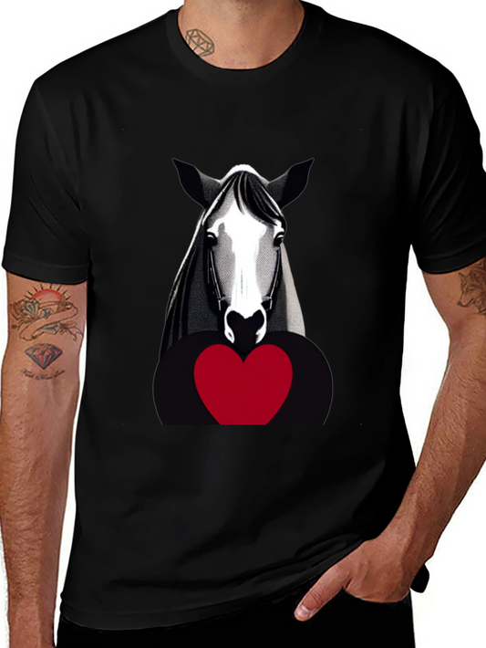 Horse and Heart Graphic Tee - Unisex