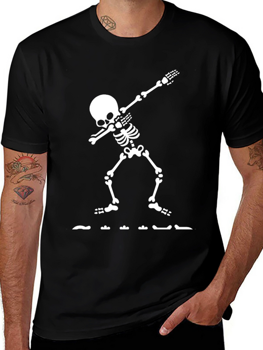 Dabbing Skeleton Graphic Tee - Black T-Shirt