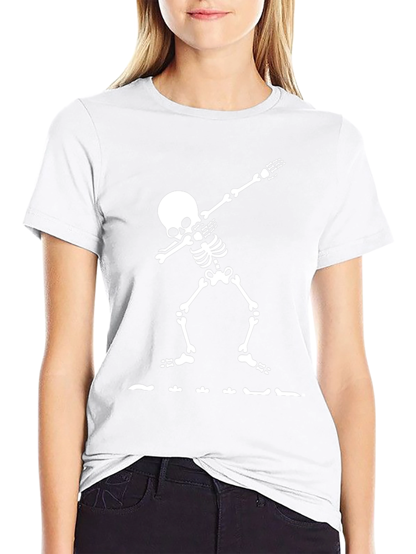 Dabbing Skeleton Graphic Tee - Black T-Shirt