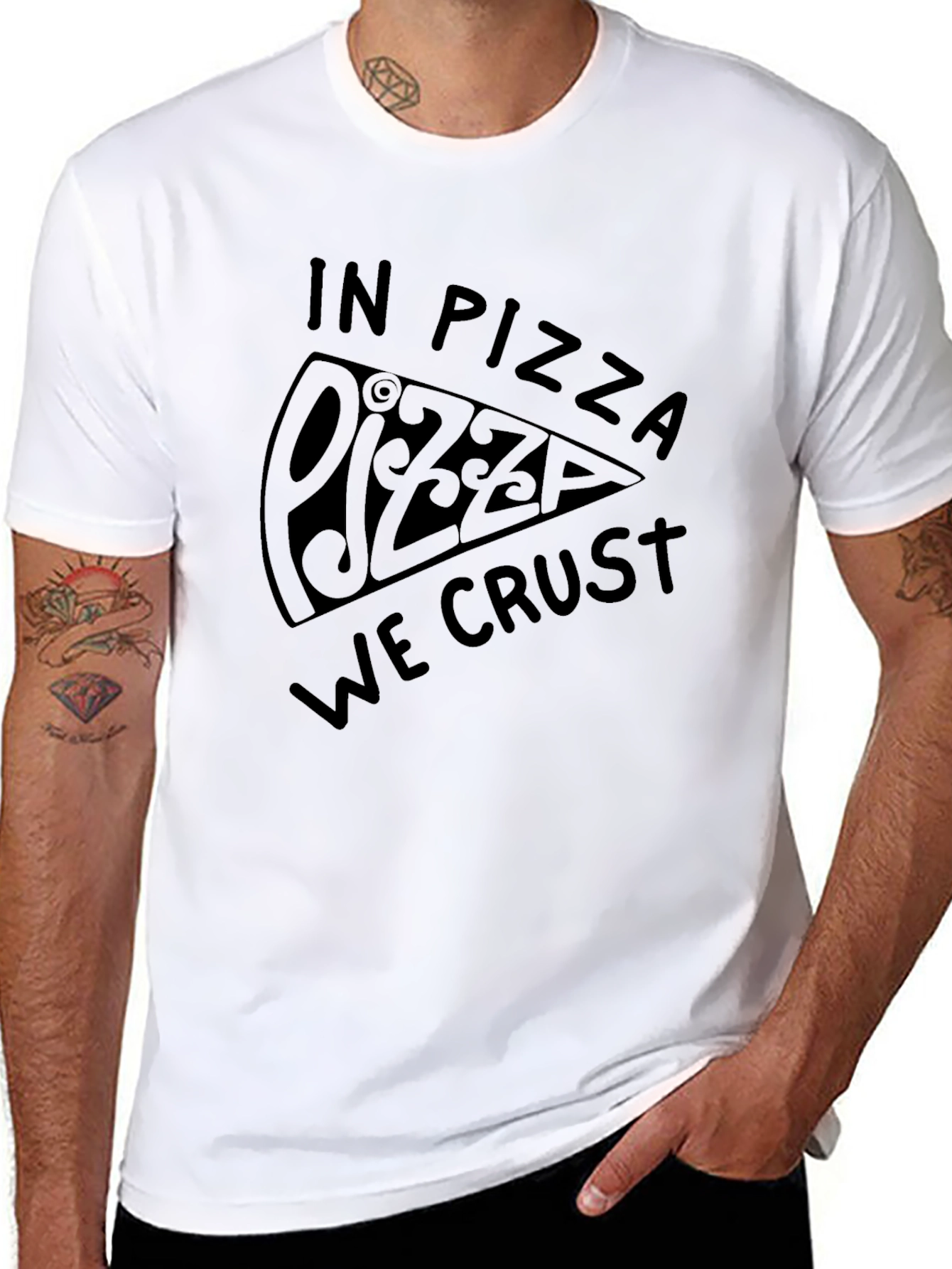Pizza We Crust Graphic Tee - Black