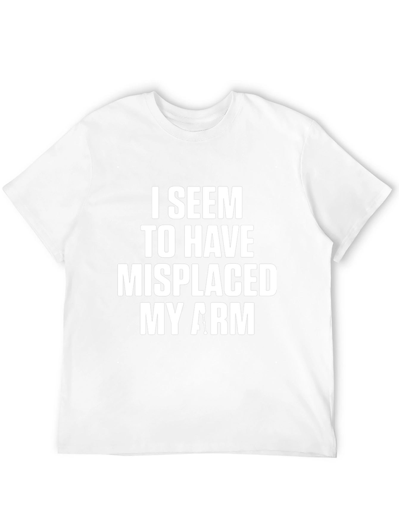 Humorous Misplaced Arm Graphic Print T-Shirt