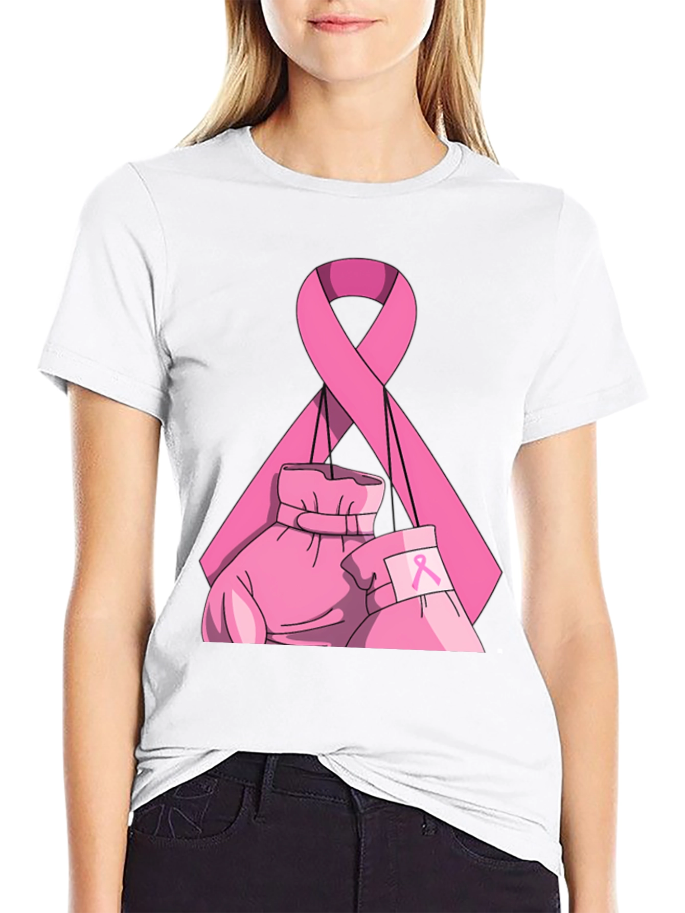 Breast Cancer Awareness Boxing Gloves T-Shirt