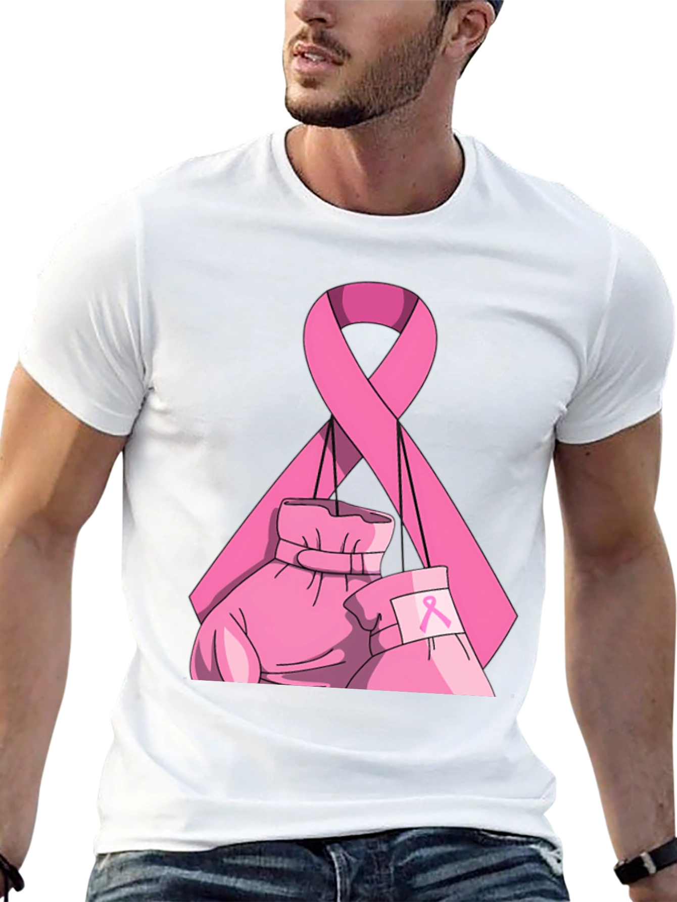 Breast Cancer Awareness Boxing Gloves T-Shirt