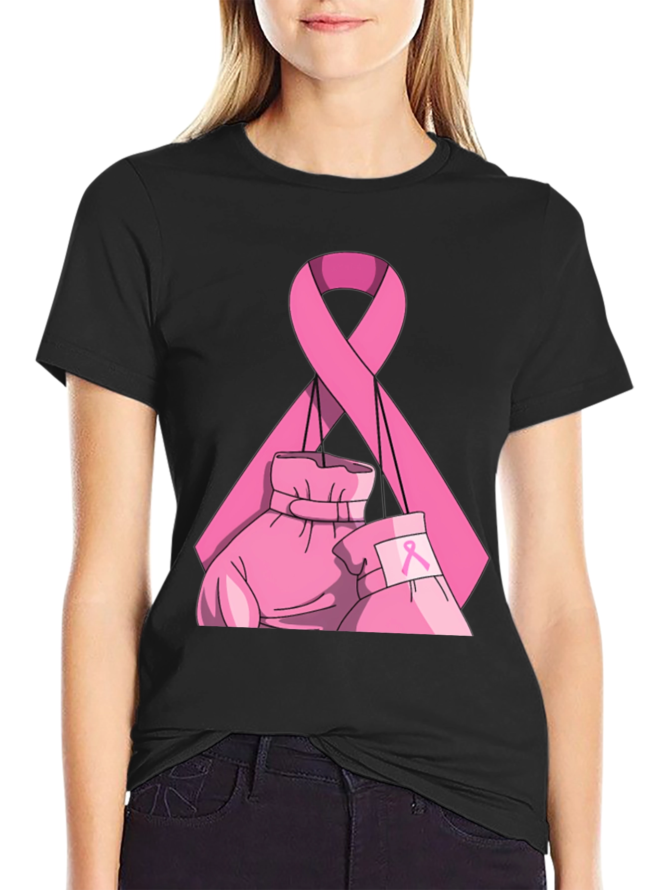 Breast Cancer Awareness Boxing Gloves T-Shirt