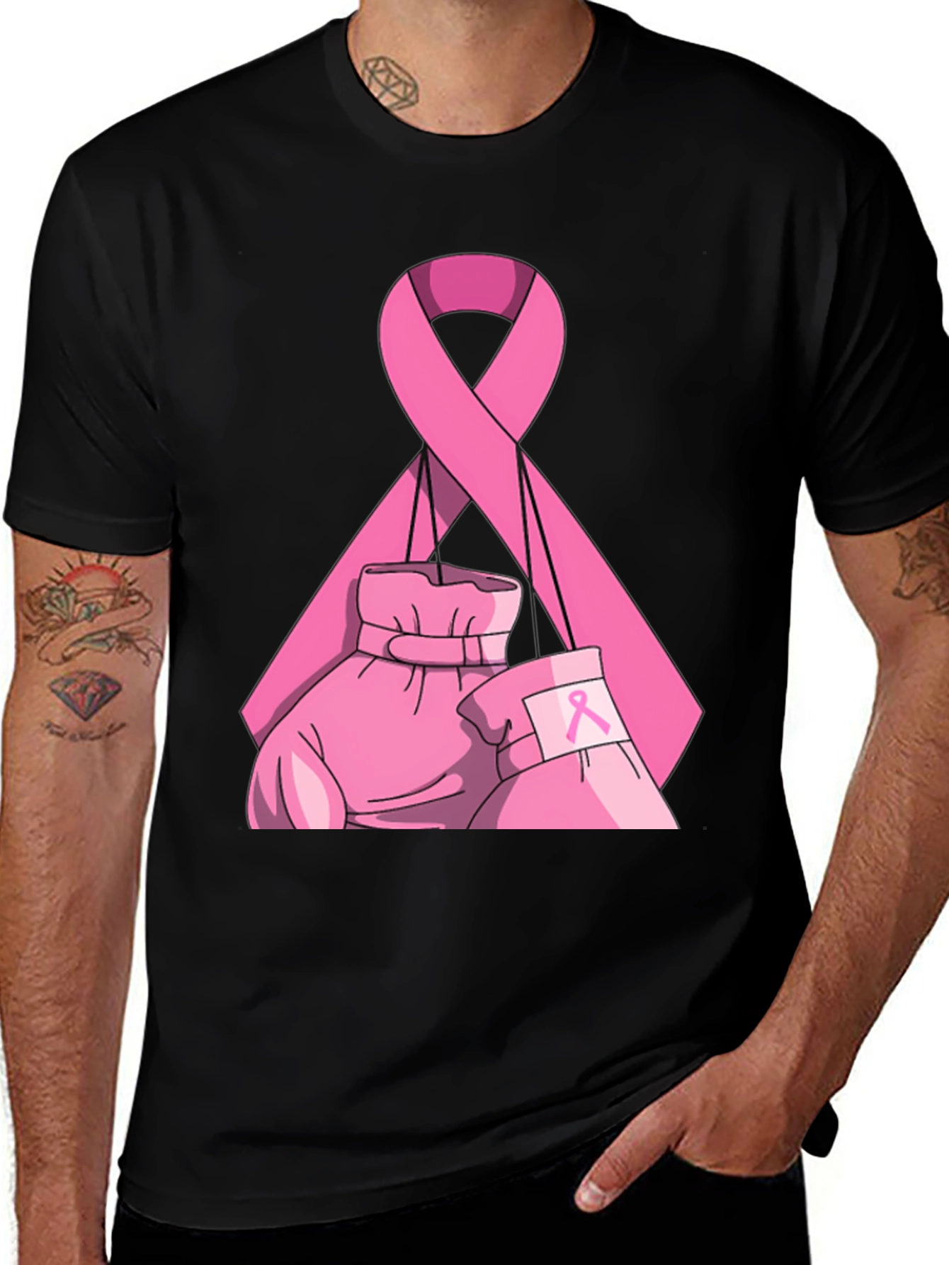 Breast Cancer Awareness Boxing Gloves T-Shirt
