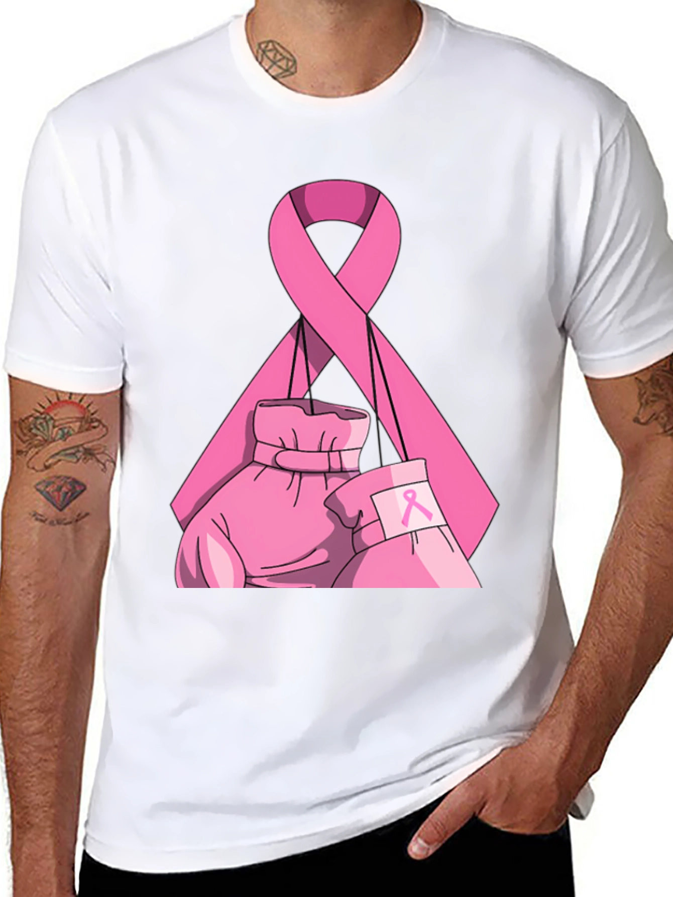 Breast Cancer Awareness Boxing Gloves T-Shirt