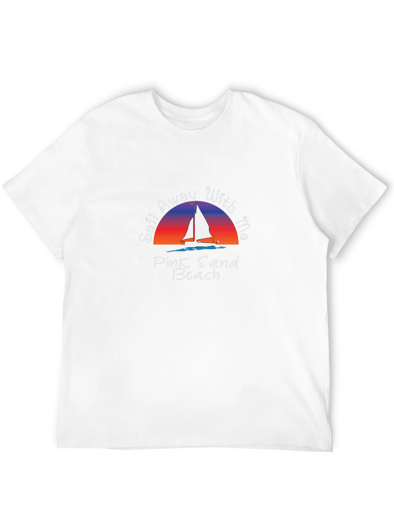 Sail Away T-Shirt - Pink Sand Beach