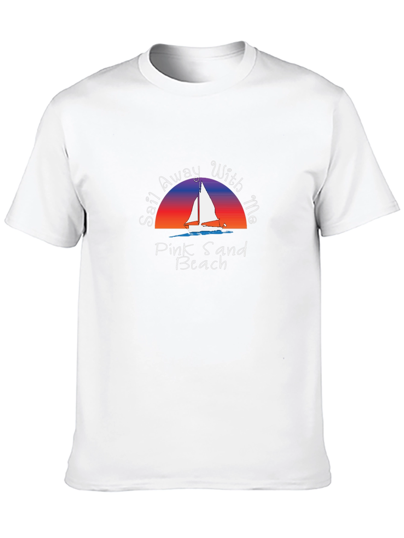 Sail Away T-Shirt - Pink Sand Beach