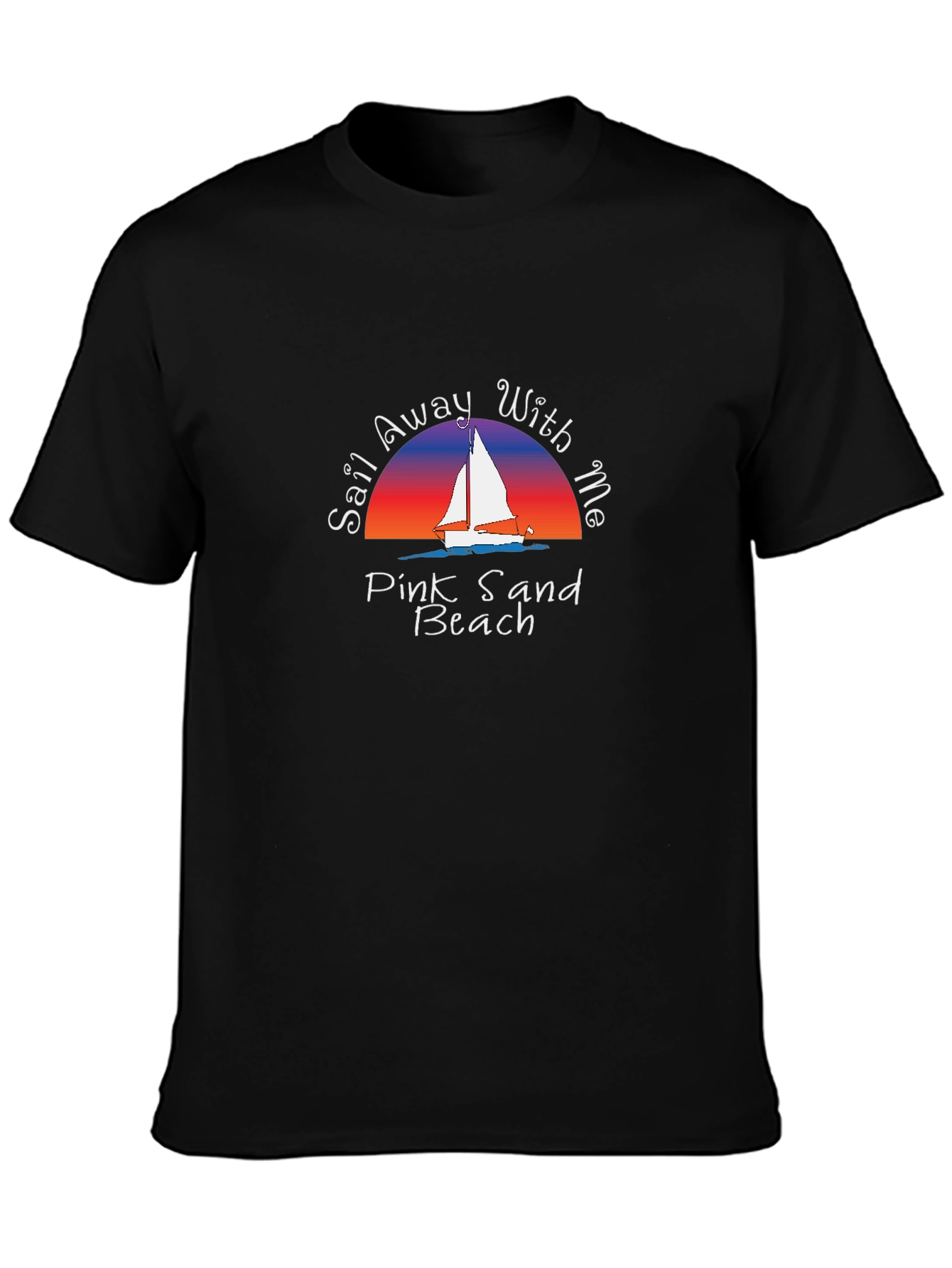 Sail Away T-Shirt - Pink Sand Beach