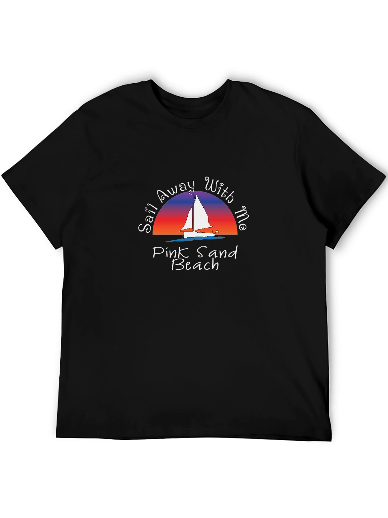 Sail Away T-Shirt - Pink Sand Beach