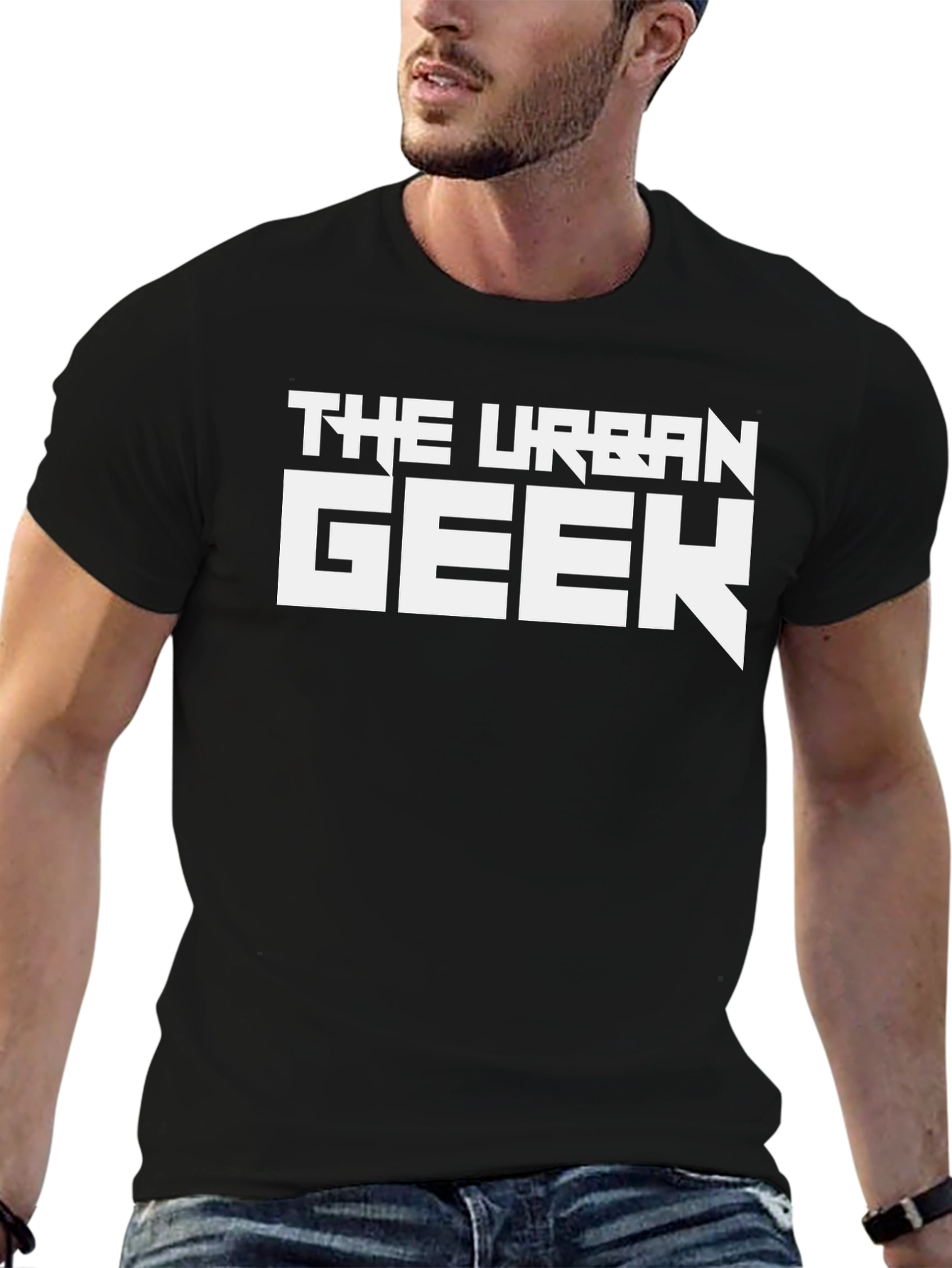 The Urban Geek Black T-Shirt - Modern Style