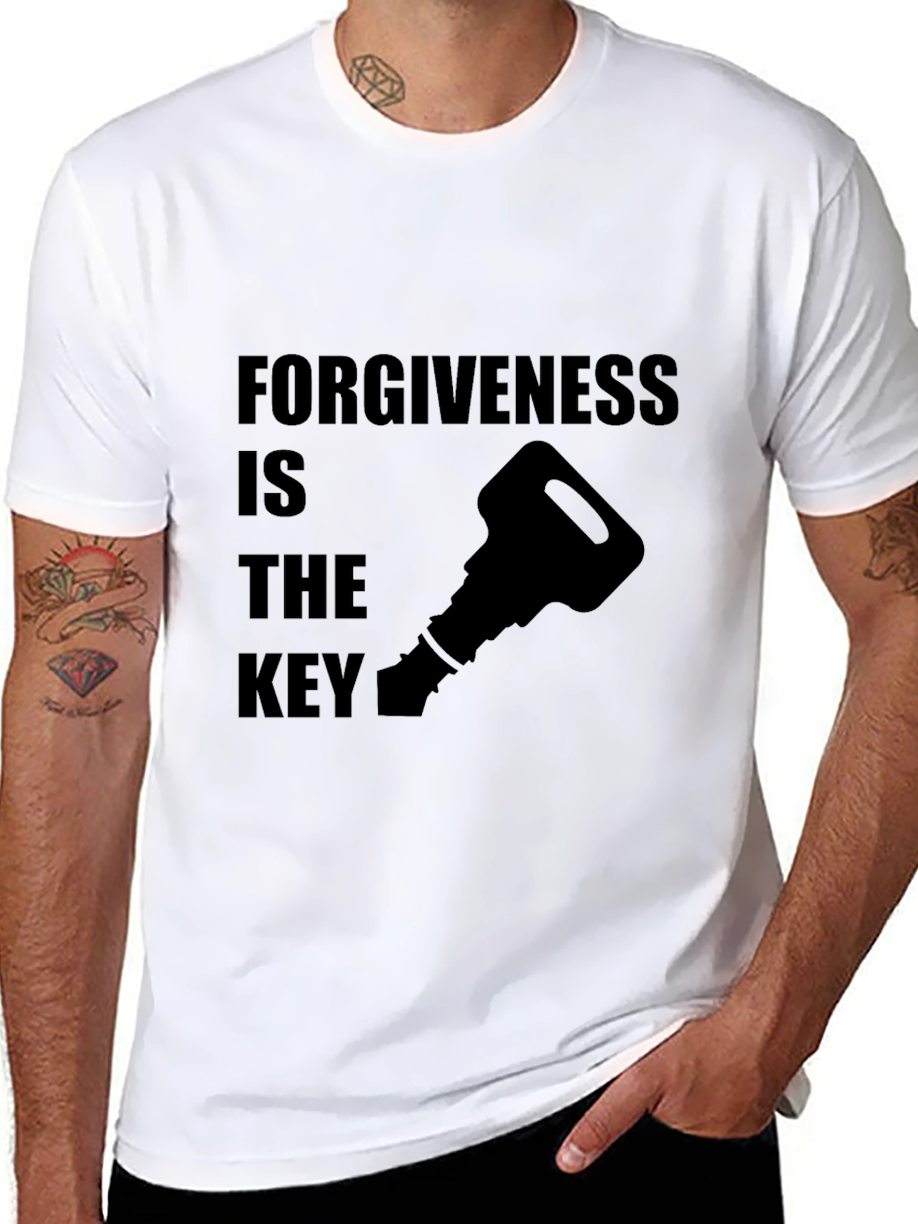 Forgiveness is the Key Black Graphic Tee