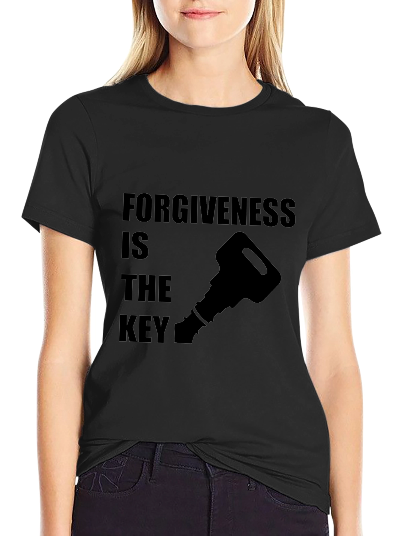 Forgiveness is the Key Black Graphic Tee