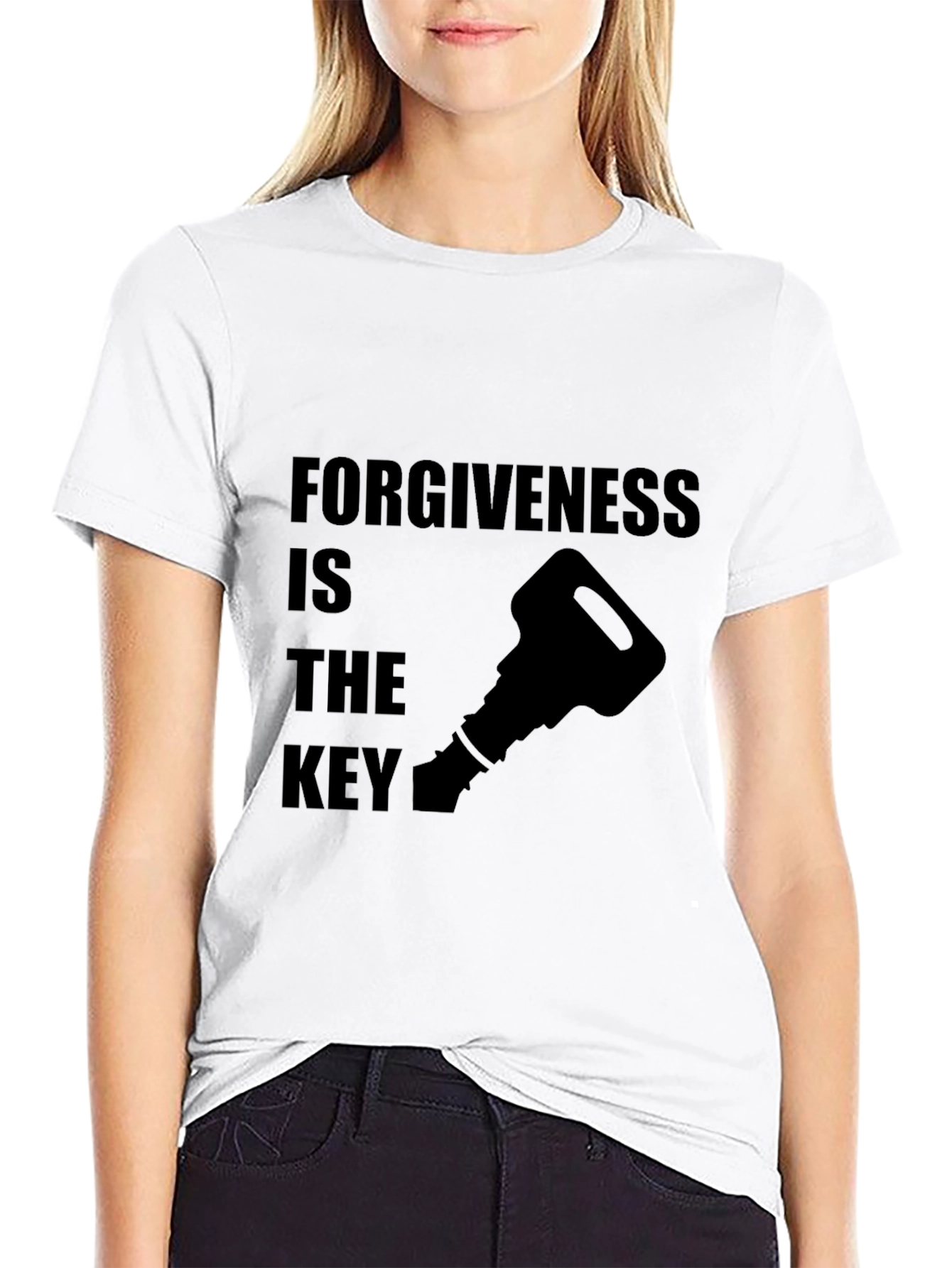 Forgiveness is the Key Black Graphic Tee