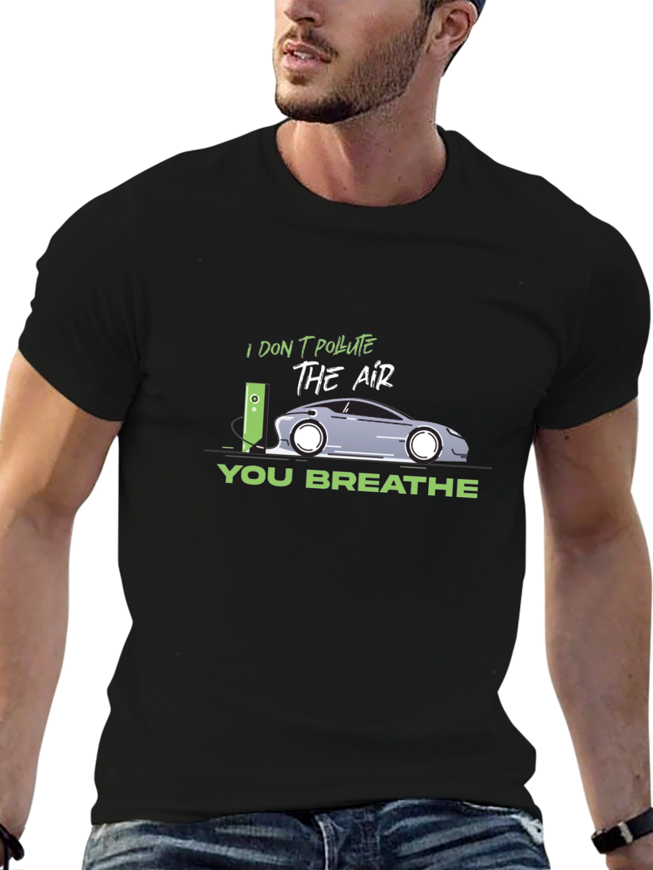 Electric Car T-Shirt - I Dont Pollute