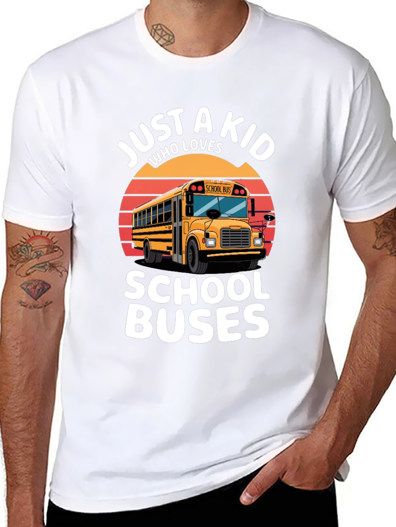 Just A Kid Who Loves School Buses T-Shirt