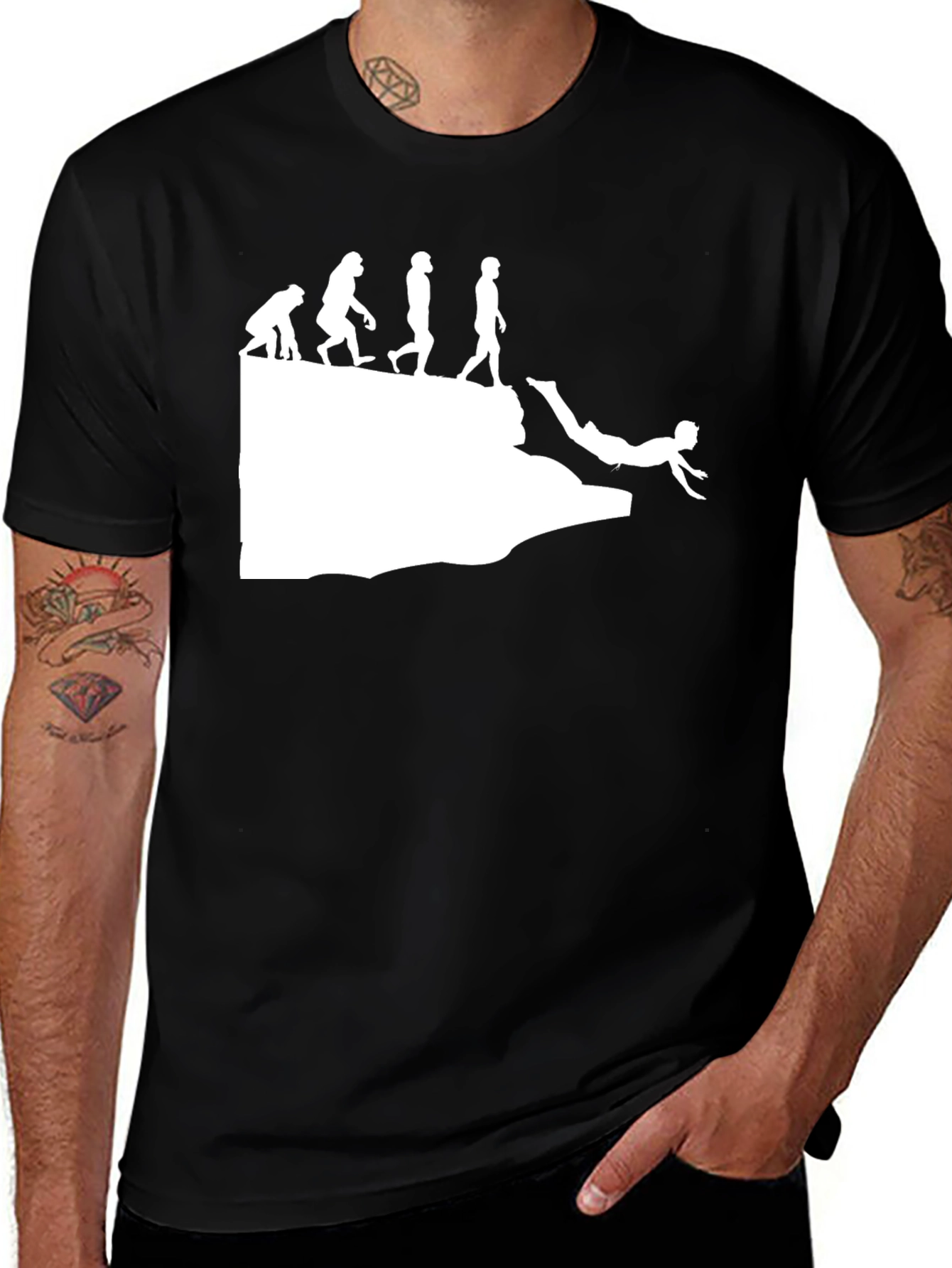 Evolution Dive Tee - Funny Cliff Jumper Shirt