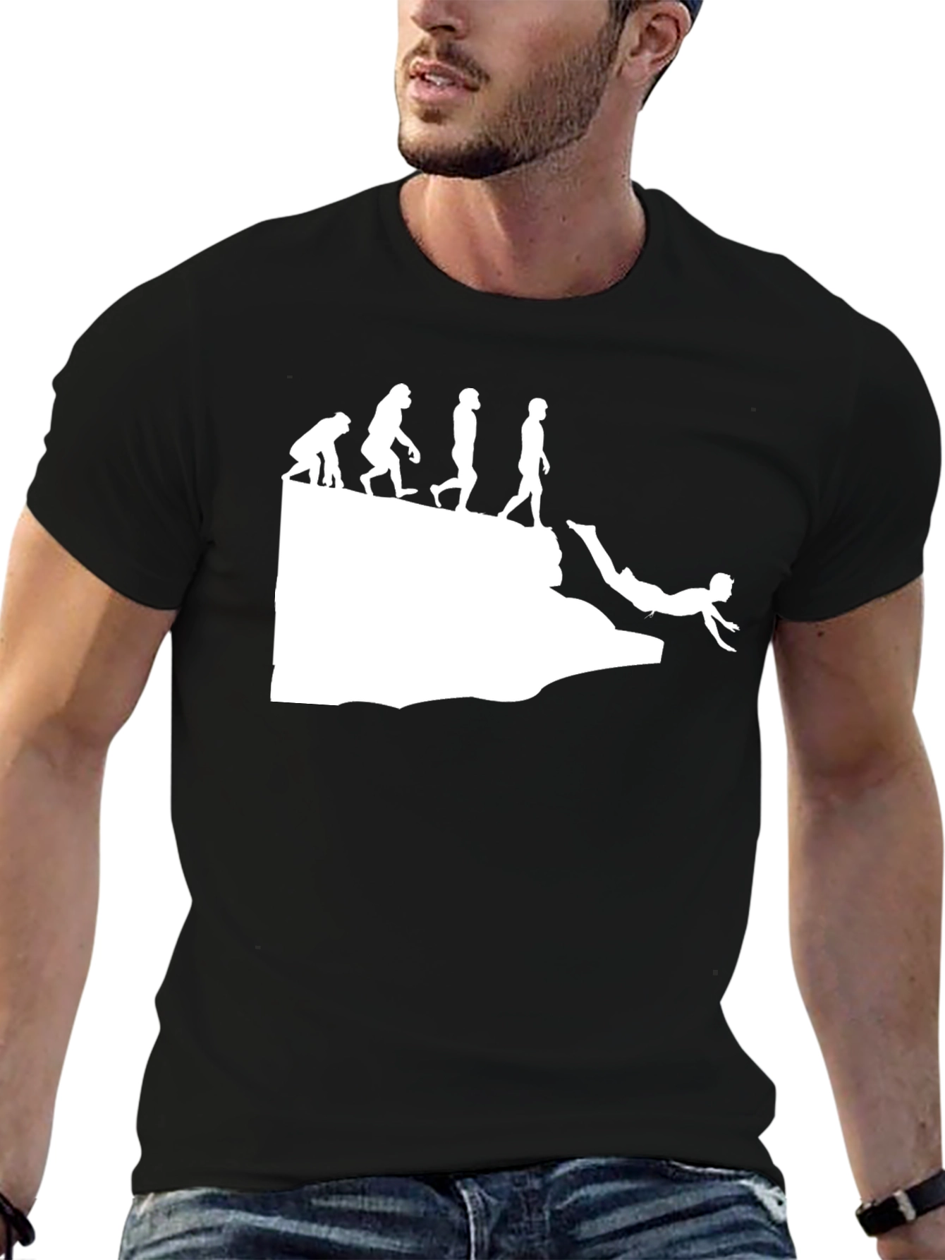 Evolution Dive Tee - Funny Cliff Jumper Shirt