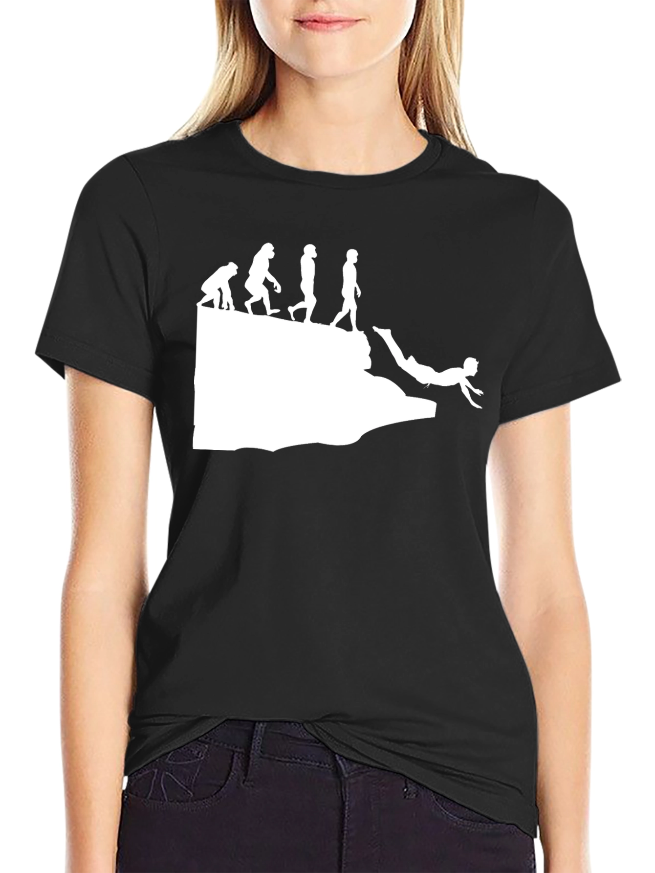 Evolution Dive Tee - Funny Cliff Jumper Shirt