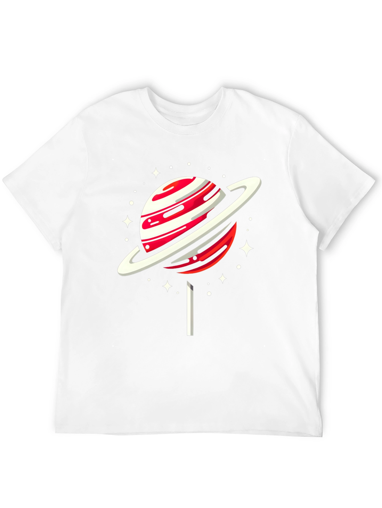 Saturn Lollipop Graphic Tee - Unique Space Design