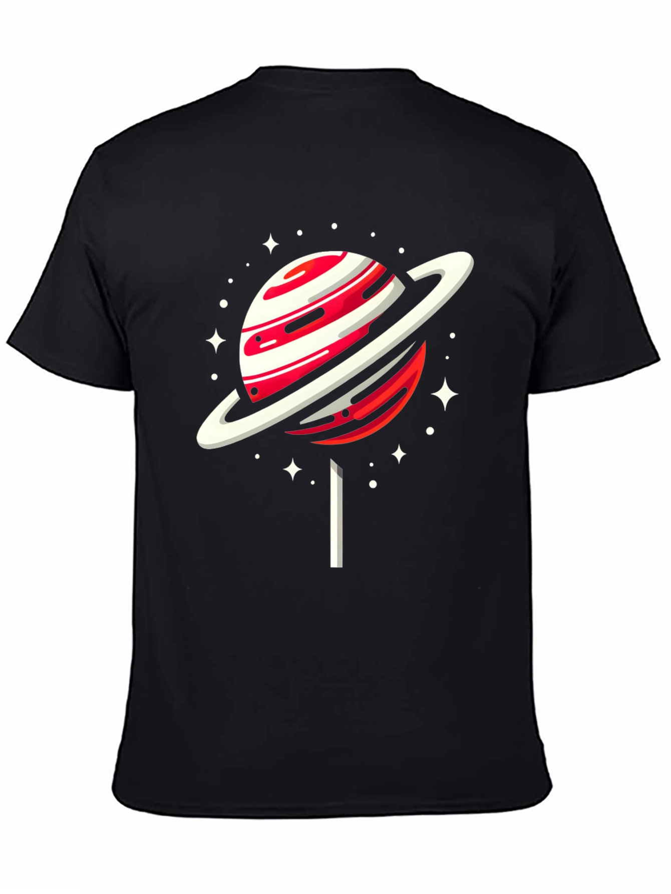 Saturn Lollipop Graphic Tee - Unique Space Design