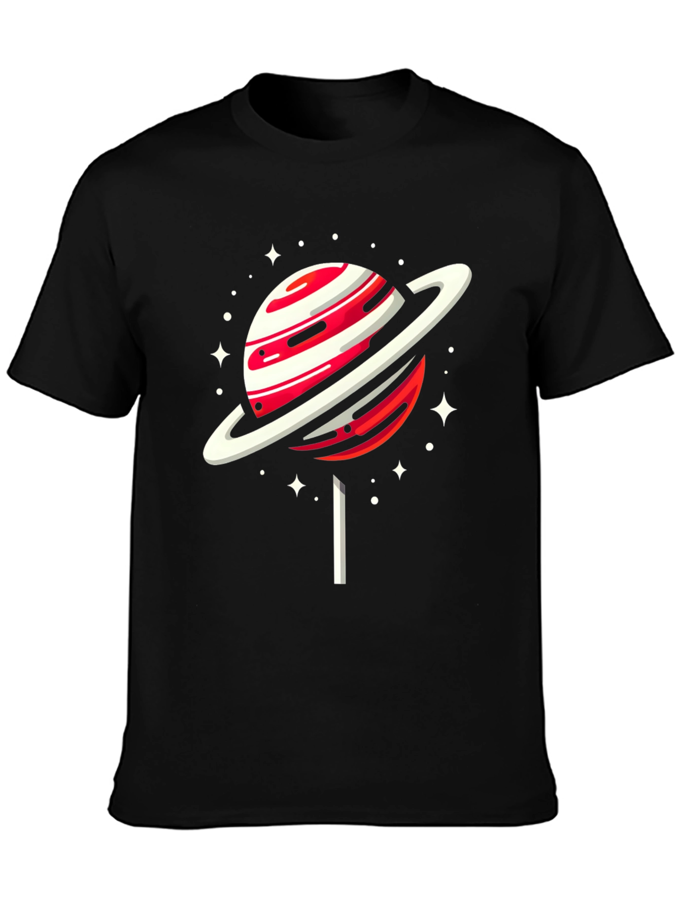 Saturn Lollipop Graphic Tee - Unique Space Design